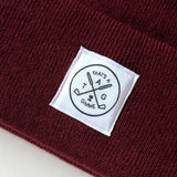 That's A Gimme™ Burgundy Beanie - White Patch