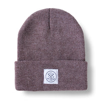 That's A Gimme™ Heathered Mauve Beanie - White Patch