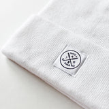 That's A Gimme™ White Beanie - White Patch